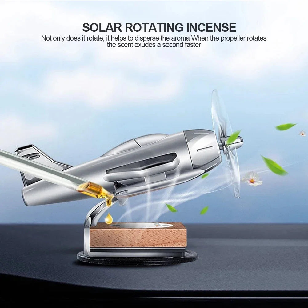 Solar Airplane Car Essential Oil Diffuser (Without Perfume)