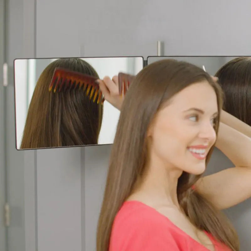 Trifold LED 3-Way Self Haircut & Makeup Mirror