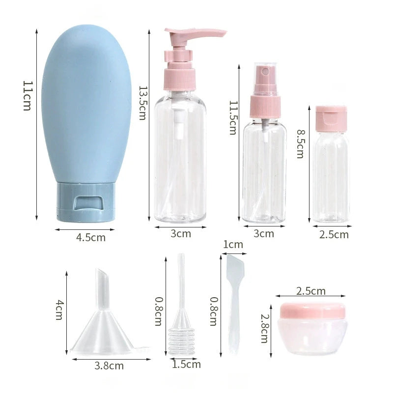 11-Piece Travel Refillable Bottle Set