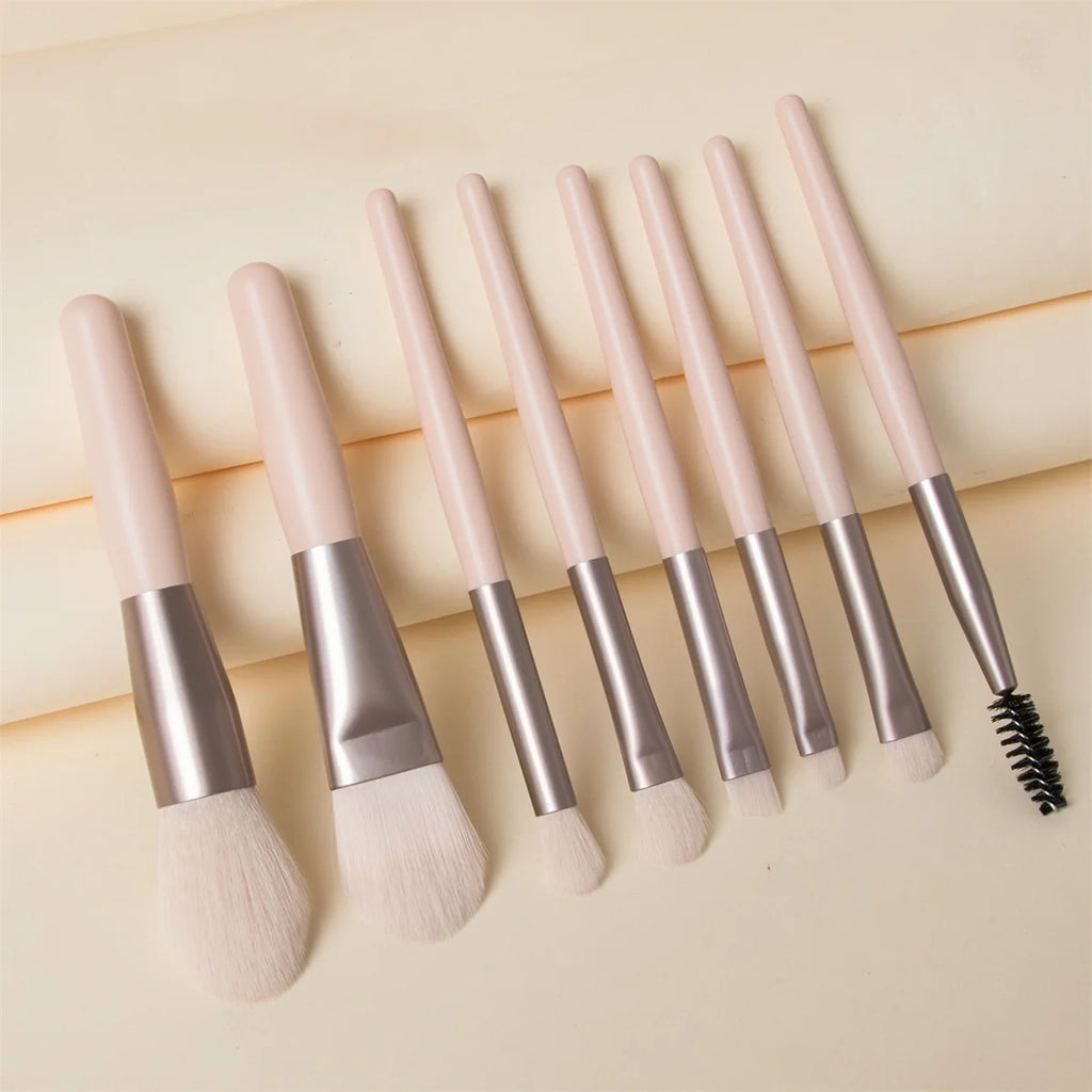 8-Piece Soft Fluffy Makeup Brush Set