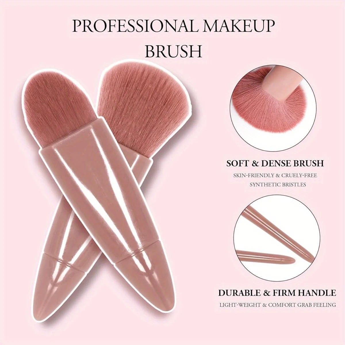 5-Piece Travel Makeup Brush Set with Storage Box