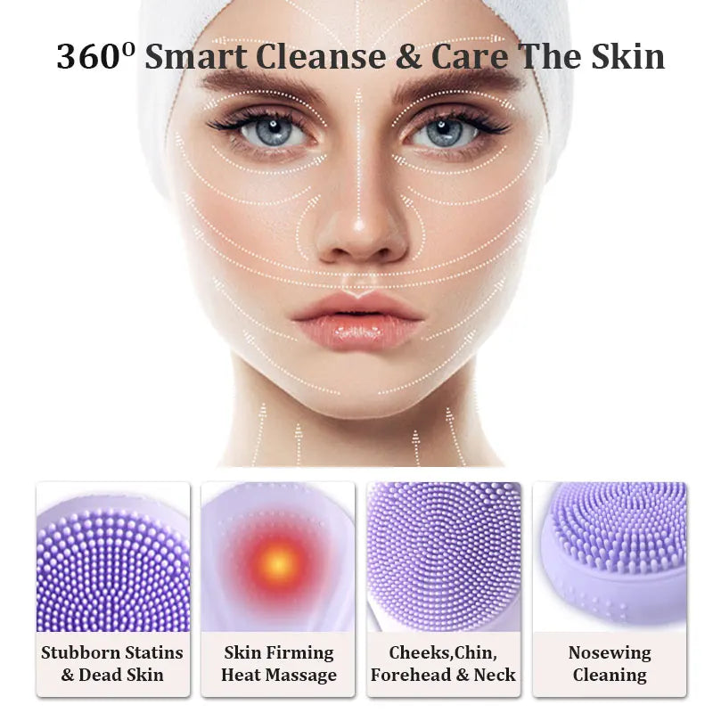 Sonic Rechargeable Waterproof Facial Cleansing Brush