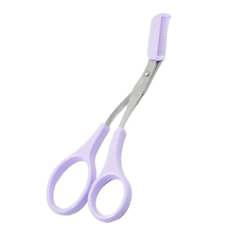 Stainless Steel Eyebrow Trimmer Scissors with Comb