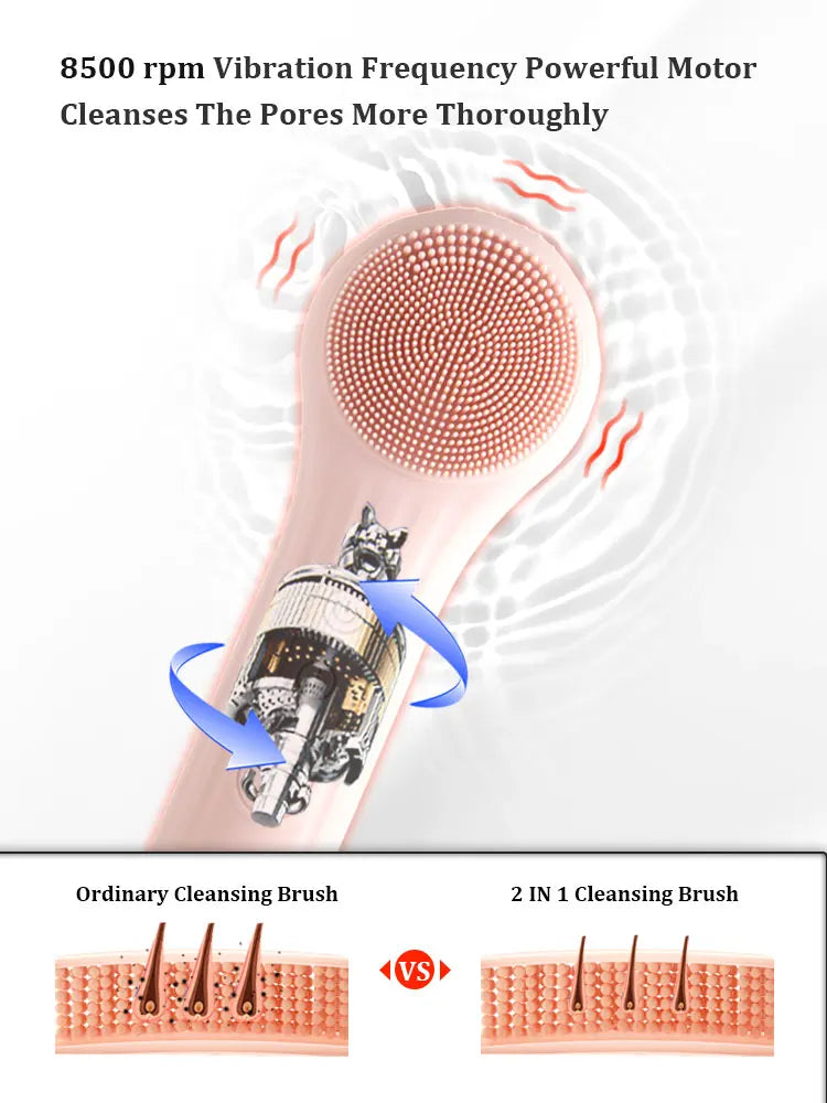 Sonic Rechargeable Waterproof Facial Cleansing Brush