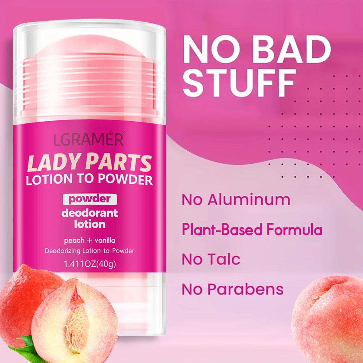 Women’s Peach Vanilla Perfumed Deodorant Lotion